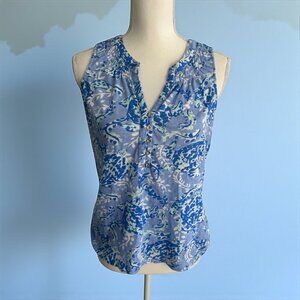 LILLY PULITZER Sea Turtle Blue Tank Top Size Small